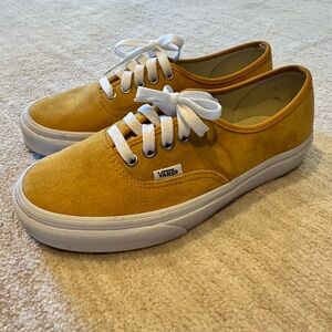 Brand new (worn once) mustard gold vans